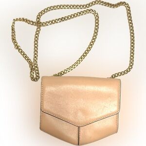 Sandro Cream Leather Crossbody Bag
